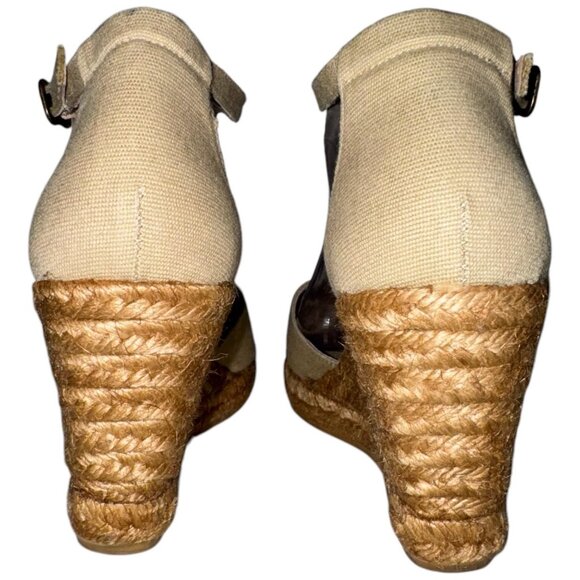 Viscata Barcelona Estartit Canvas Espadrille Wedge Heel Sandals 41 10 Closed Toe - Picture 5 of 6